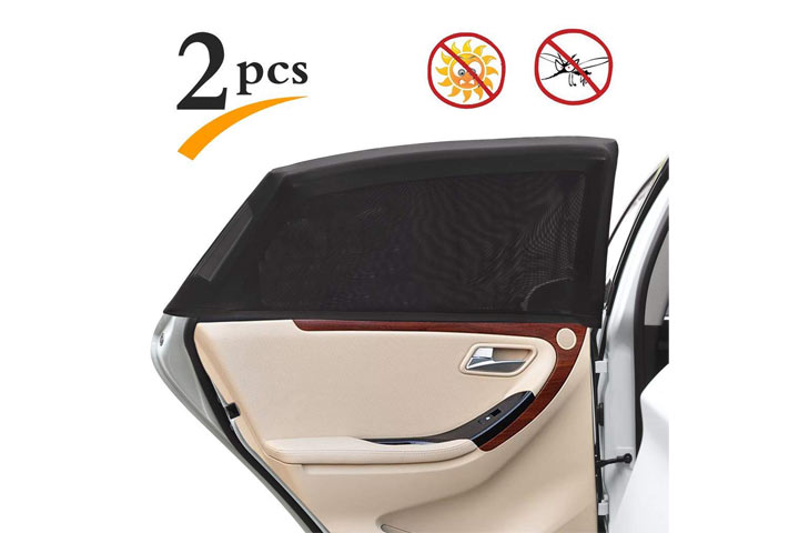 Car Sun Shades for Baby 5 Pack Car Window Shade Blinds Covers for Kids Pets with UV Rays/Sun Heat/Glare Protection Car Sunshades Shield with Breathable Mesh Visor for Side Rear Full Window 