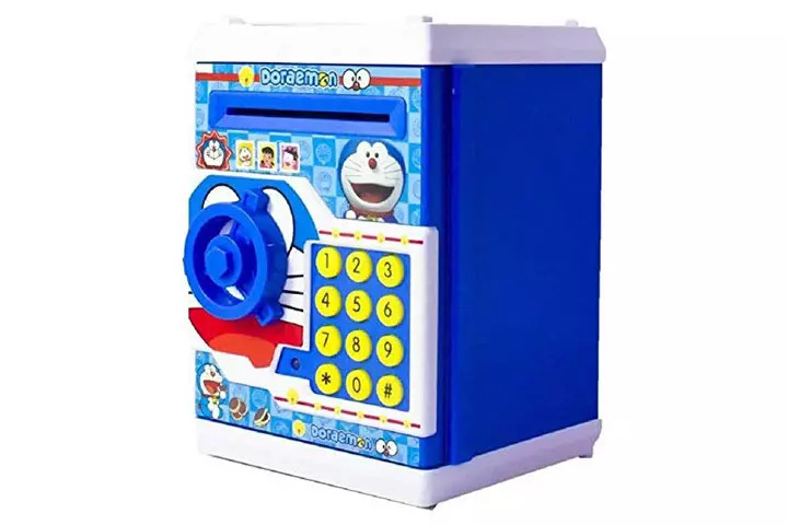 Von Steller Collection Kids Plastic Smart Lock Piggy Bank ATM