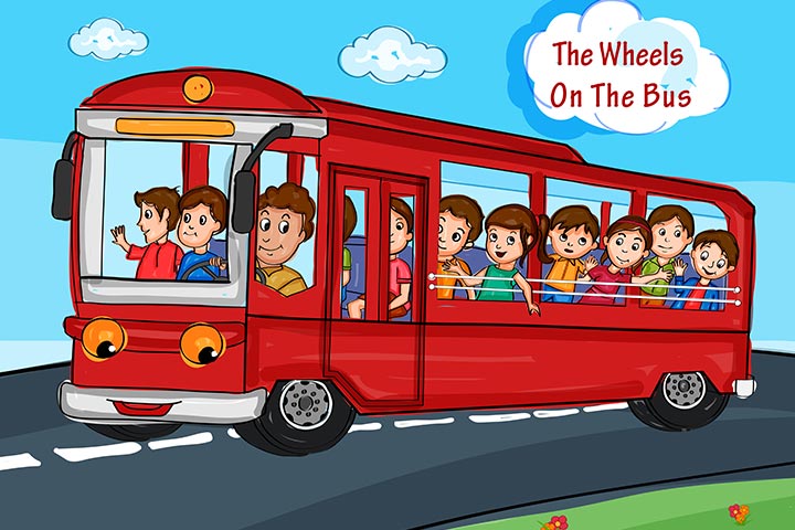 Wheels on the bus nursery rhyme for babies