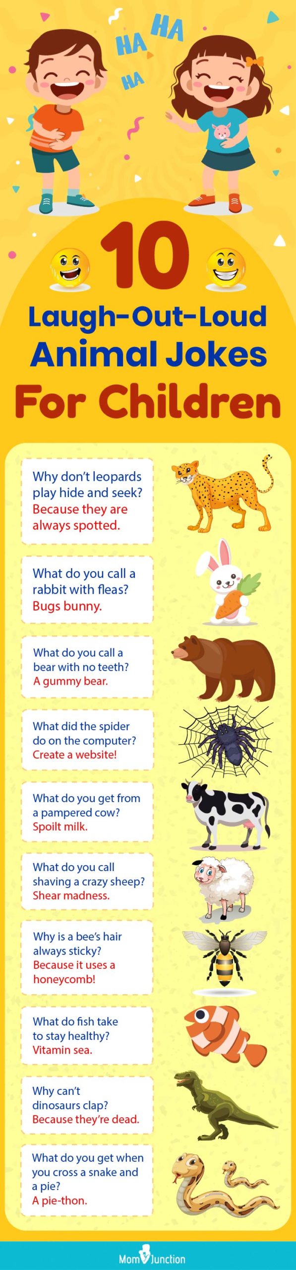 10 laugh out loud animal jokes for children (infographic)
