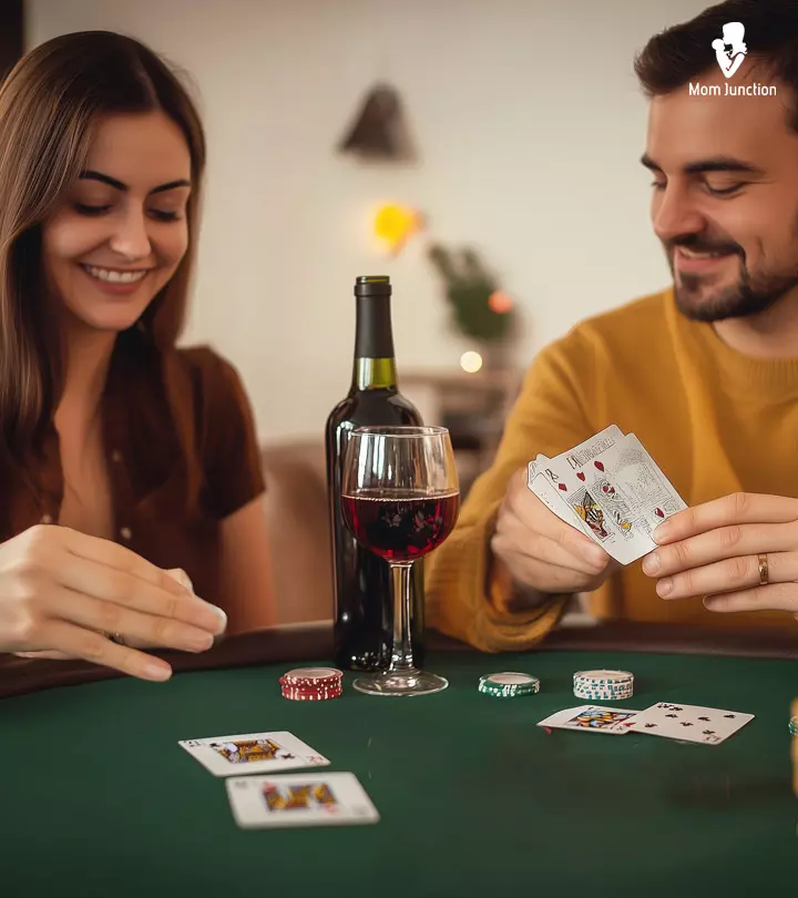 A Couple Enjoying Drinking Game