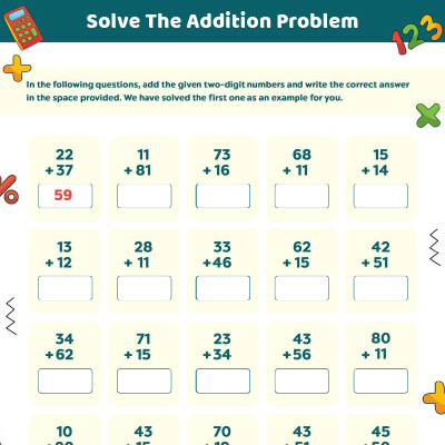 Solve Two-Digit Addition Problems Without Regrouping