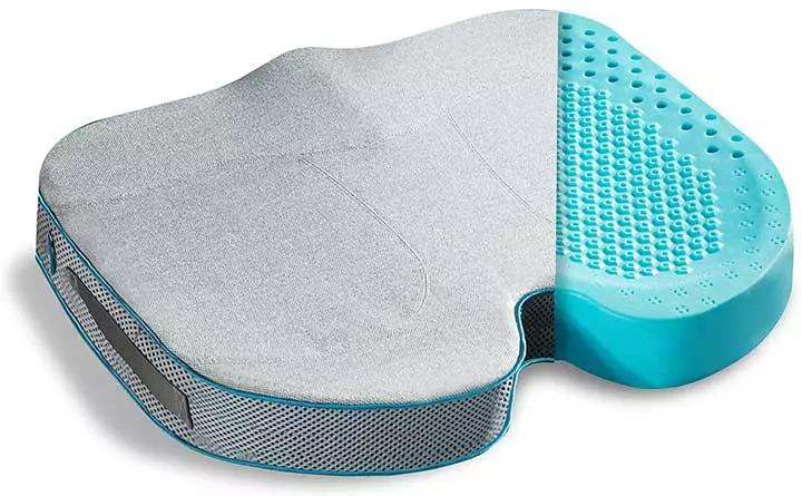 Sleepavo Memory Foam Seat Cushion & Lower Back Pain Relief Padded