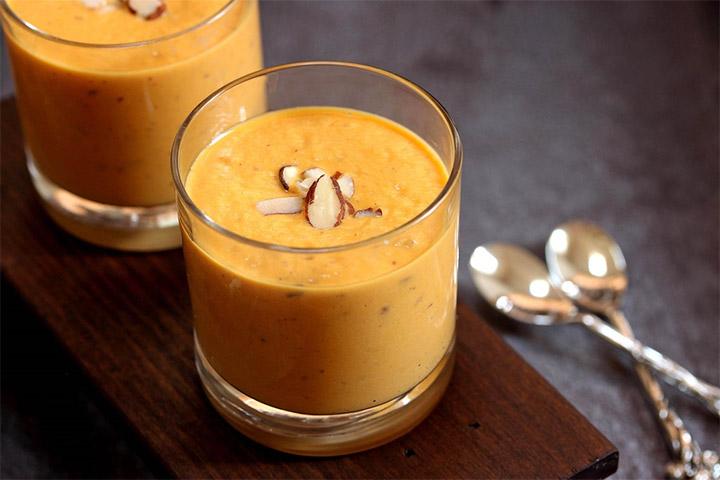 Carrot milkshake recipe for babies
