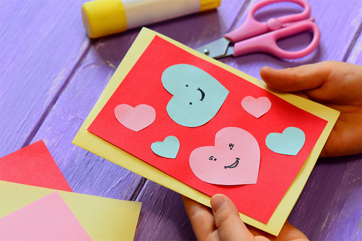 DIY birthday card preparation activity for 7-year-olds