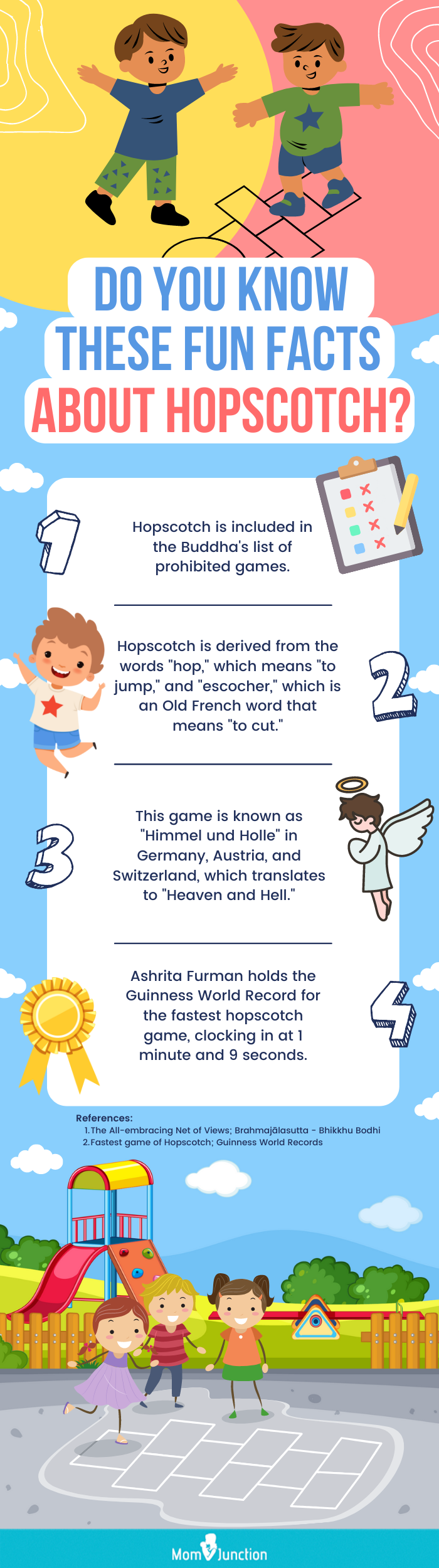 interesting facts about hopscotch for kids (infographic)