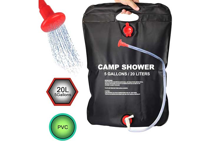 Dotsog Portable Outdoor Solar Shower Bag