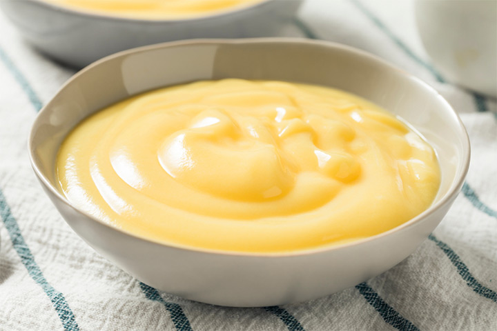 Basic eggless vanilla custard for babies