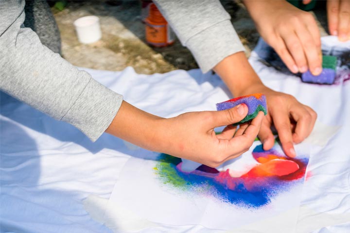 Fabric painting activities for 3 year old