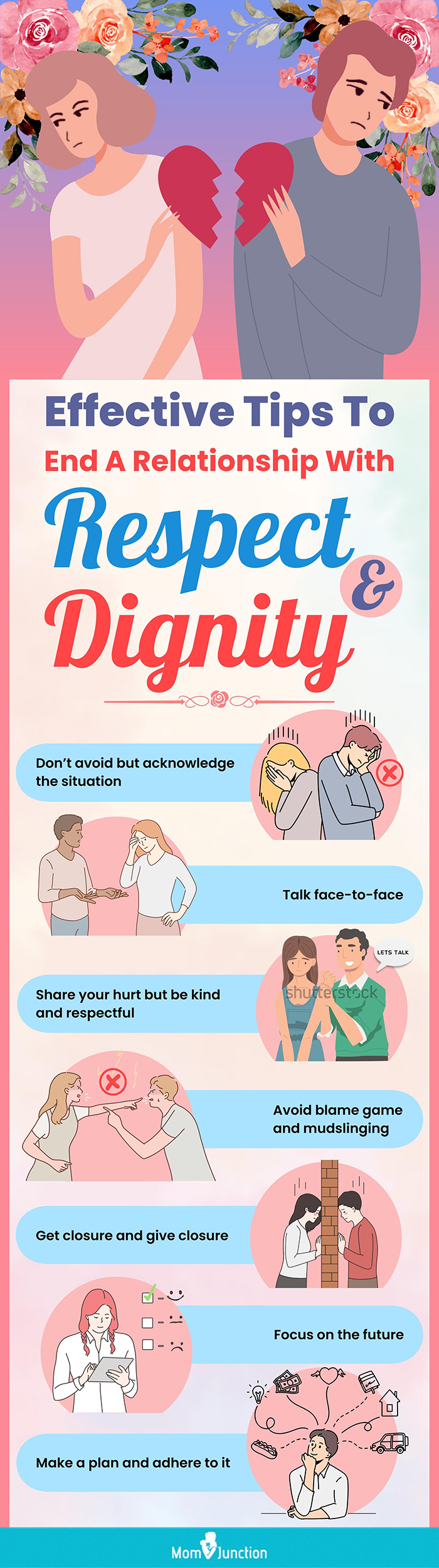 tips to end a relationship with respect and dignity (infographic)