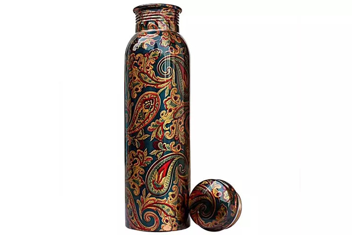 JR Handicrafts World Copper Water Bottle