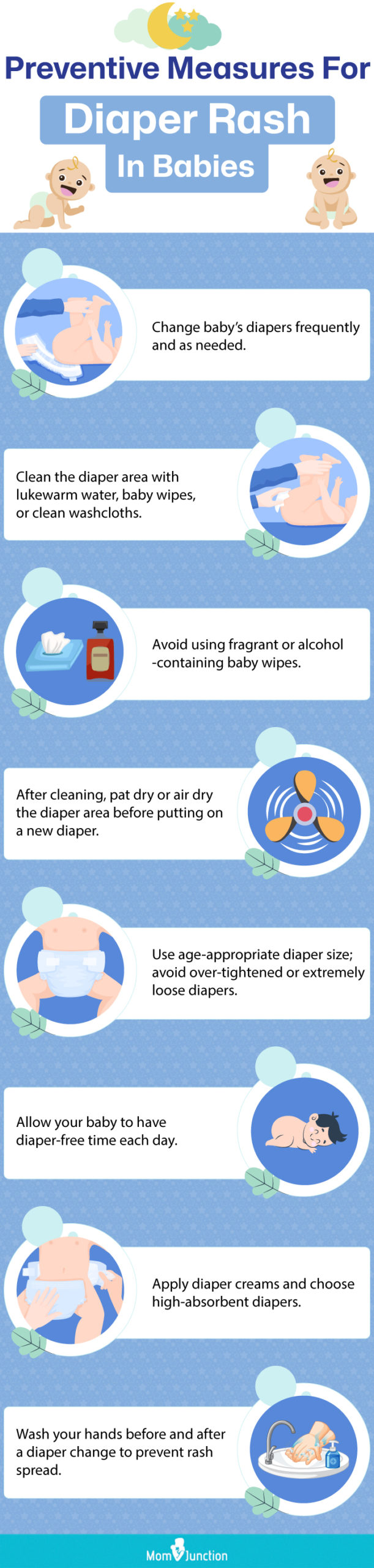 preventive measures for diaper rash in babies (infographic)