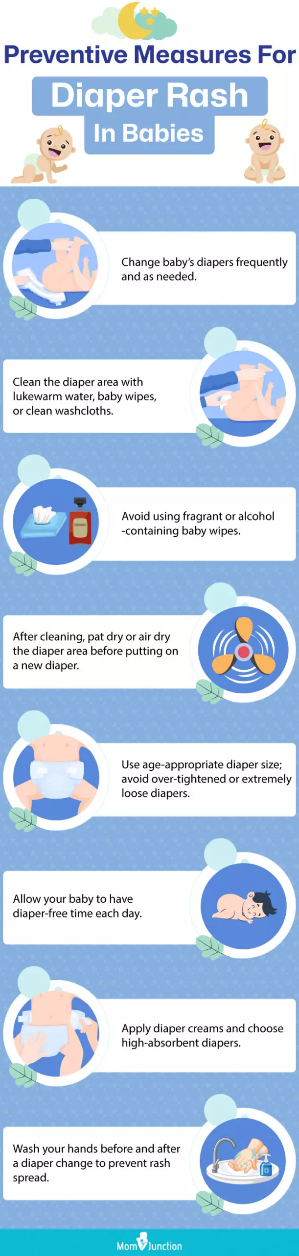 preventive measures for diaper rash in babies (infographic)