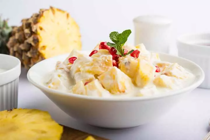 Raw Papaya Pineapple Ka Raita
