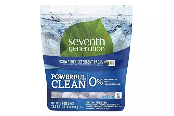 Seventh Generation Dishwasher Detergent Pack, Fragrance-Free