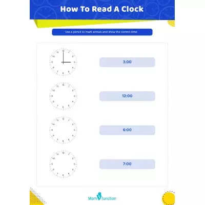 Time Worksheets: How To Read A Clock