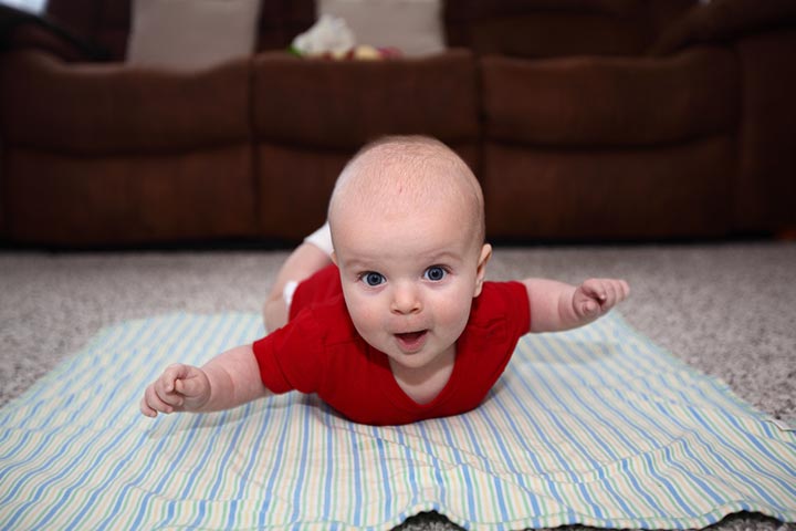 Tummy time reduces pressure on head 