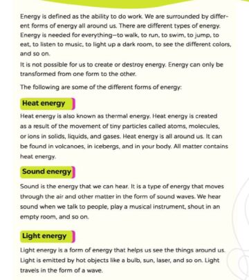  Teach your little enthusiasts about the concept of energy and its forms.