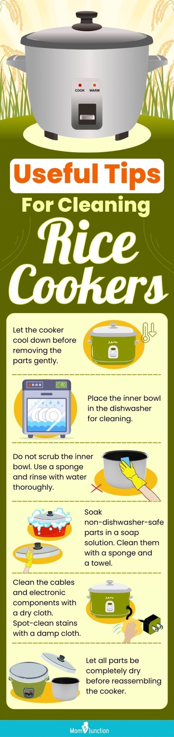 Useful Tips For Cleaning Rice Cookers (infographic)