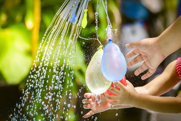 Fun water balloon game for 7-year-olds