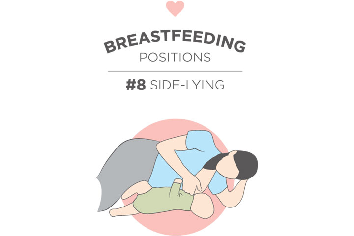 Side lying breastfeeding position