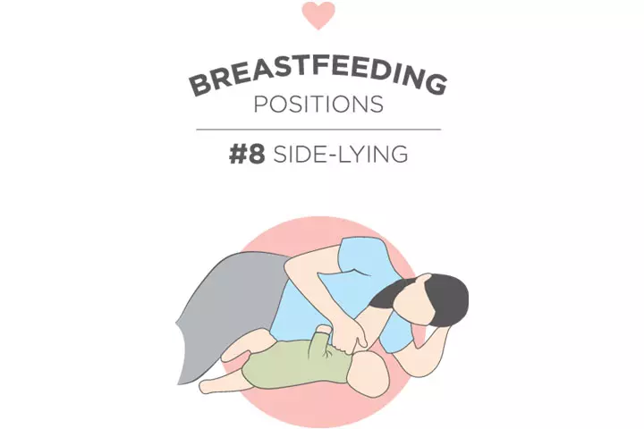 Side lying breastfeeding position