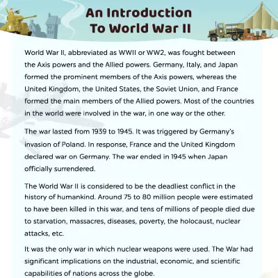 World War 2 Worksheets: An Introduction_image