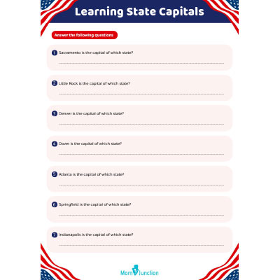 Learning U.S. States And Their Capitals