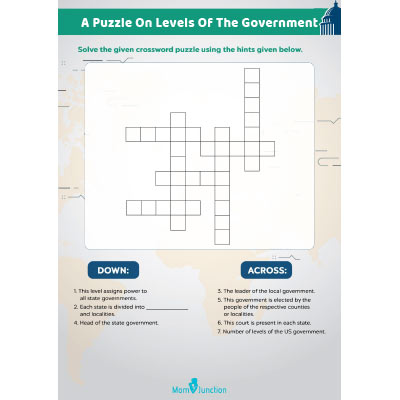 Levels Of The US Government: Puzzle For Kids