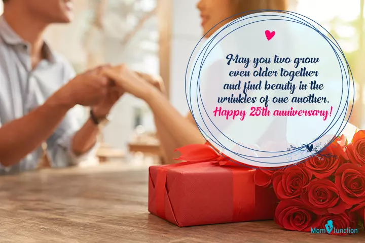 Older together, 25th wedding anniversary wish