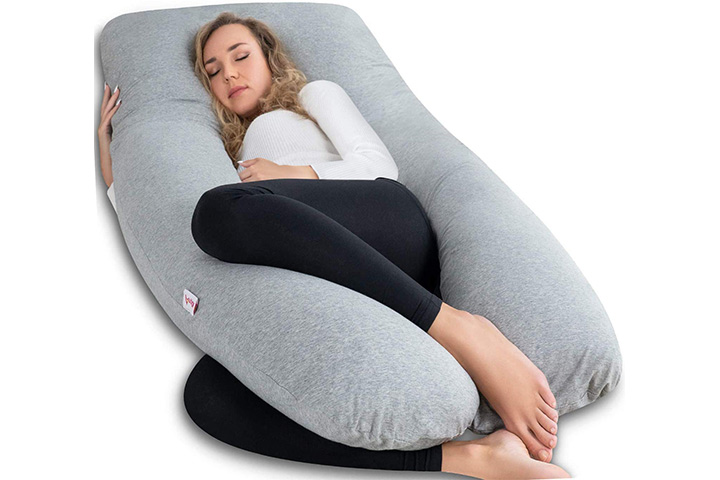 AngQi Pregnancy Pillow with Jersey Cover