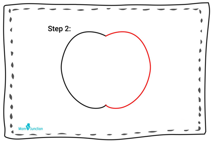 Method 2 step 2 how to draw an apple