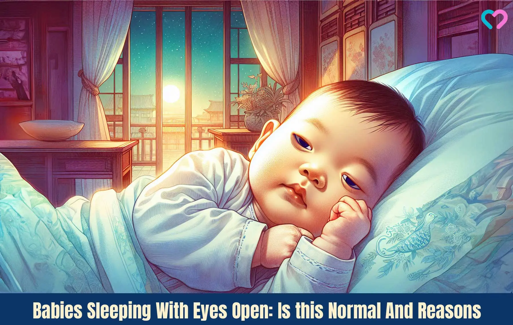 Reasons Why Babies Sleep With Eyes Open_illustration