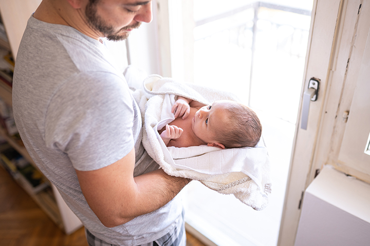 Bask your baby in the morning sunlight to treat newborn jaundice.