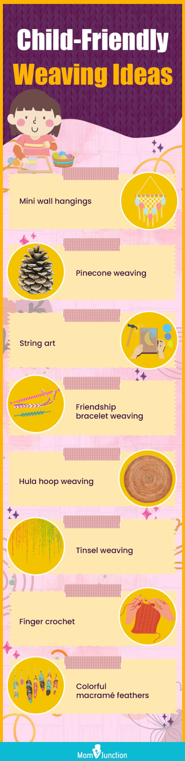 child friendly weaving ideas (infographic)