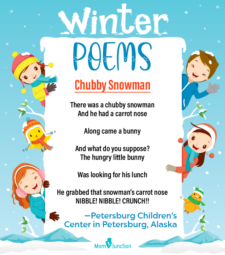 Chubby Snowman winter poem for kids