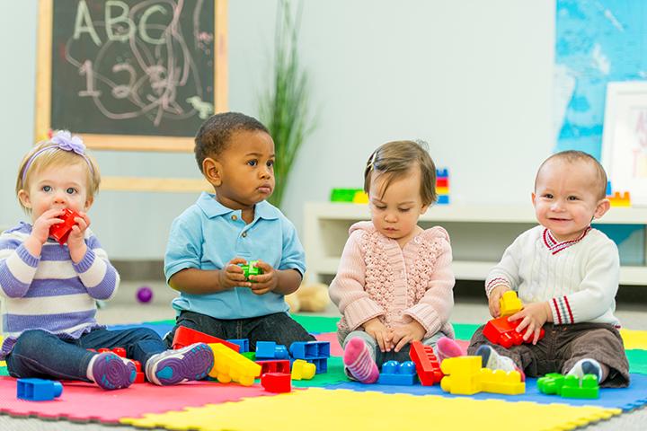 preschool children playing together