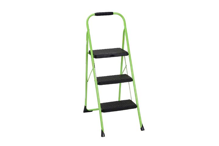 ZXL Step Ladders Household Fold 4 Steps Indoor Ladder Small Step Stool Holds Up to 150 Kg Color : Red 