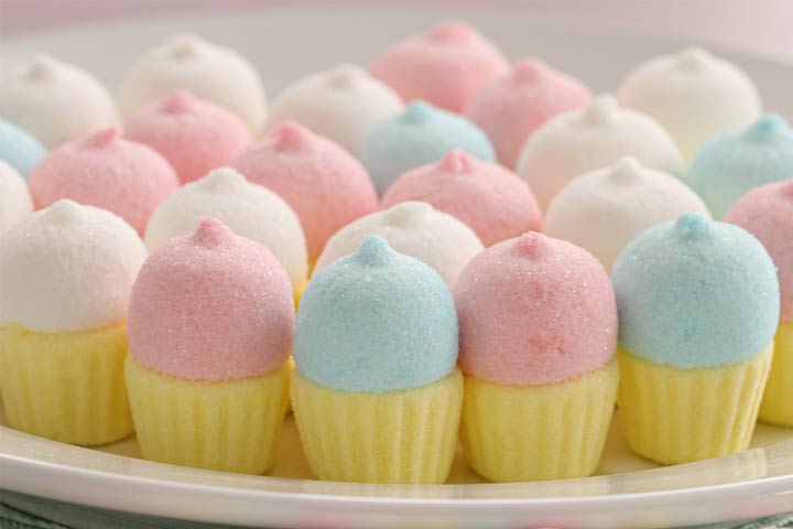 Cotton candy cupcakes gender reveal party food Idea