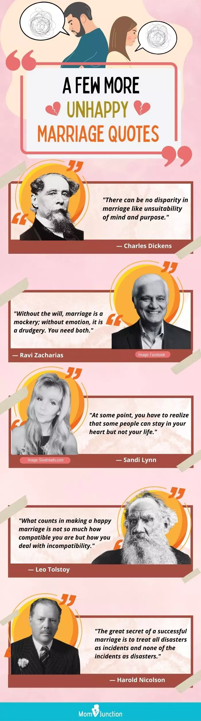 unhappy marriage quotes (infographic)