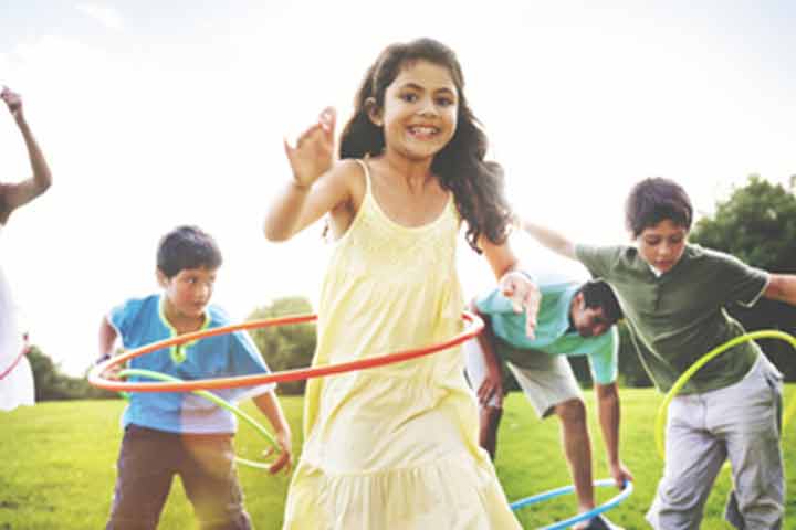 Hula hoop spring activities for kids