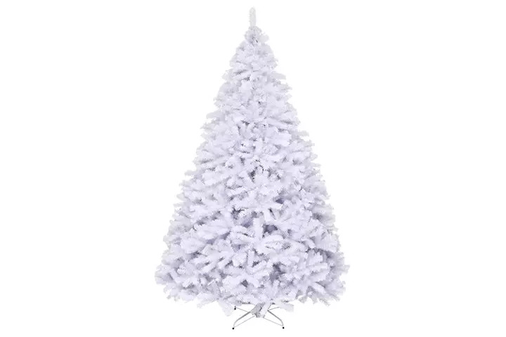 Goplus White Artificial Christmas Tree