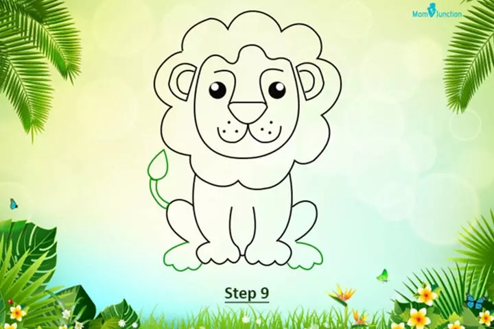 Method 2 step 9 how to draw a lion