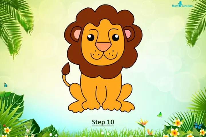 Method 2 step 10 how to draw a lion