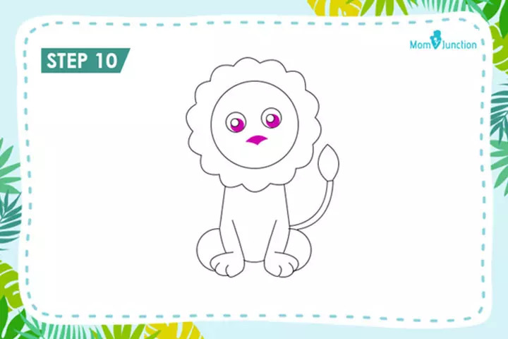 Method 1 step 10 how to draw a lion