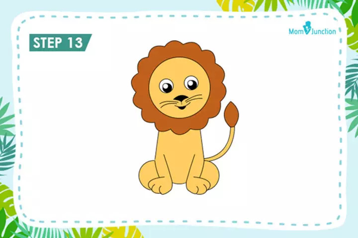 Method 1 step 13 how to draw a lion