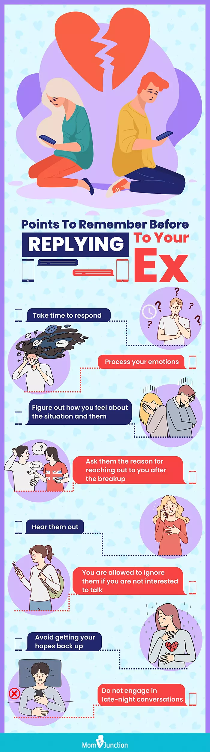 points to remember before replying to your ex (infographic)