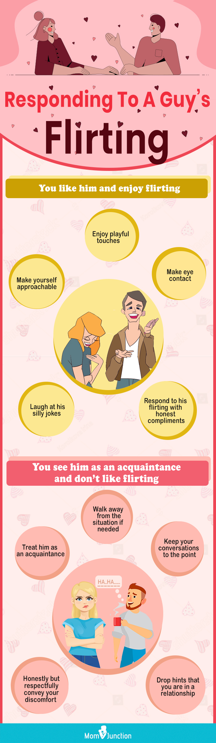 ways to respond to a guys flirting (infographic)