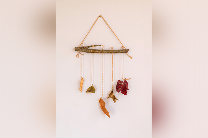 Leaf suncatcher fall crafts for kids