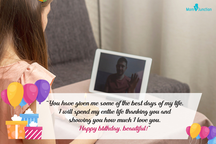virtually connect for long distance birthday wishes for girlfriend/wife